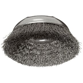 Weiler 13243 3" Crimped Wire Cup Brush, .014" Steel Fill, 3/8"-24 Unf NUT, Made in the USA
