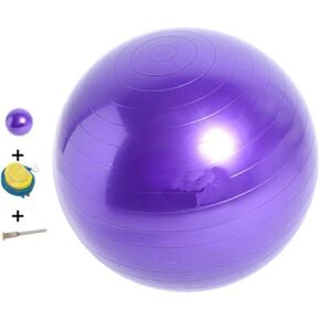 Yoga Ball - Yoga Ball Exersice Ball Balance Ball Chair Chair Yoga - Back Pain Releiver, Balance Stability, Fitness Ball for Home Workout, Purple