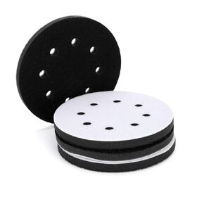 4pcs Foam Sanding Pads for Orbital Sander, Round Sponge Cushion Buffer Backing Pad Soft 8 Holes Foam Cushion Sanding Interface Pads Surfprep Sander for Polishing, Grinding, Sanding Buffer