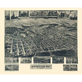 Posterazzi PDXMDFR0002SMALL Frostburg Maryland 1905 Fowler Poster Print, 24 x 18, Multicolor