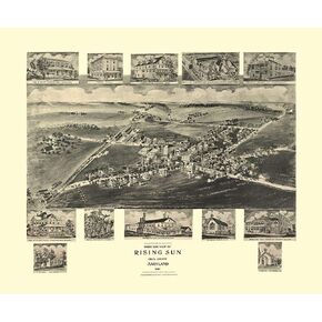 Posterazzi PDXMDRI0001SMALL Rising Sun Maryland 1907 Fowler Poster Print, 24 x 18, Multicolor