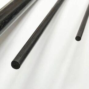 – Round Carbon Fiber Rod - 2mm X 1000mm – Pultruded Round Solid Rod - Black Matte Finish - Pure Solid Carbon Fibre Round Tube shafts - for RC Planes-Drones, Boat DIY Craft Projects