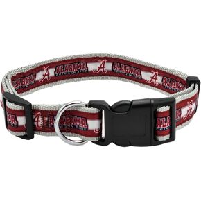 Pets First Collegiate Pet Accessories, Dog Collar, Alabama Crimson Tide, Small