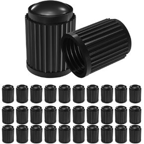 Premium Black Tire Valve Caps, 30 Pack Universal Fit - Easy Install, Leak-Proof Tire Stem Caps for Cars, SUVs, Trucks, Motorcycles, RVs