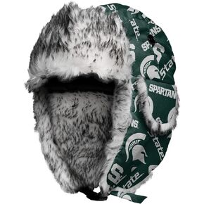 FOCO NCAA College Team Logo Winter Repeat Print Trapper Hat W Ear Flaps