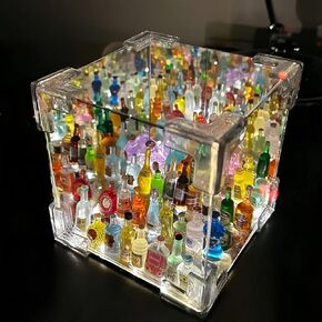 ضوء ليلي للمكعب السحري DIY - مصباح زينة LED لزجاجة النبيذ، مصباح طاولة غرفة النوم، أضواء ليلية مرآة، للأولاد والبنات والنساء in Kuwait