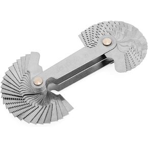 British Whitworth BSW&Metric Screws Bolts Pitch Measure Thread Gauge 52 Blades Gauges | Hardened & Ground, Durable Material, Fine Accuracy of Measures Internal & External Screw Threads