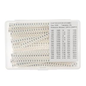 80 Values x 25 Pieces, Total 2000 Pieces, 1206 5% SMD Surface Mount Thick Film Chip Resistor Kit