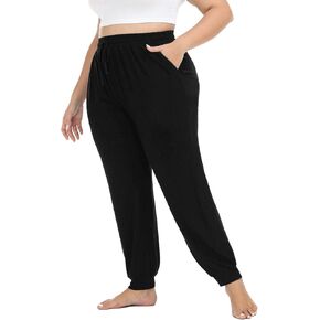 Women's Plus Size Joggers Cotton Sweatpants Casual Lounge Yoga Pants Drawstring with Pockets in Saudi Arabia