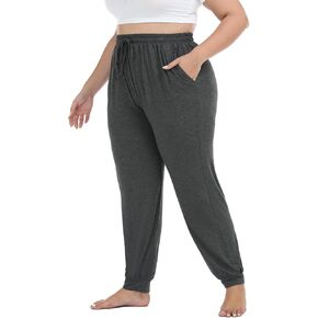 Women's Plus Size Joggers Cotton Sweatpants Casual Lounge Yoga Pants Drawstring with Pockets