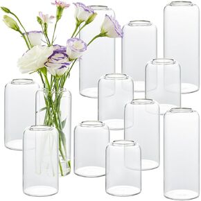Glass Bud Vases Set of 24, Clear Flower Vase for Centerpieces, Small Vases for Flowers, Decor Centerpiece for Bathroom, Decorative Vases for House Warming in Kuwait