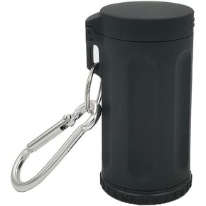 Portable Ashtray with Lid for Outdoor,ABS Smokeless Windproof Cigarettes Ashtray with Keychain,Black