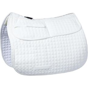 Harrison Howard Diamond Quilted Dressage Saddle Pad Adjustable with 4 Pockets and Foam Inserts with Differentiated Thickness Horse Riding Pad with Added Cushioning and Comfort