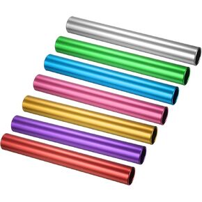 PATIKIL Aluminum Relay Batons, 1 Set Field Track Relay Events Baton for Race Gym Track and Field Equipment Class Games Outdoor Sport Running Practice, Multicolor
