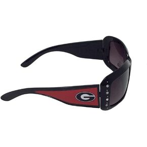 Georgia Bulldogs Black Sunglasses with Logo and Crystal Clear Rhinestones for Ladies