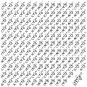 150 PCS Aluminum Core Rivets with Round Head, Half Round Head Hammer Drive Blind Rivets Hammer Drive Rivets Knock Type Expansion Aluminum Blind Rivets (Silver)