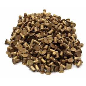1/8" Countersunk Solid Rivets, 1/4" Long, 1/8 Lb. Pack of 280. Soft Aluminum, 100 Deg. Countersink