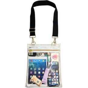 DRLOKPAK Clear Bag Stadium Approved Clear Purse Crossbody Bag For Concert Sports Gym Event Graduation School