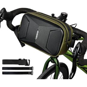 CamGo Waterproof Handlebar Bag for Bike - Cycling Front Storage Basket Bags Multifunctional Small Shoulder Pack for Men & Women (Black&Black)
