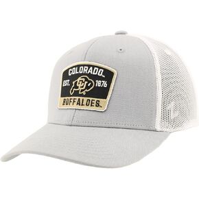 ZHATS Standard NCAA Officially Licensed Snapback Hat Big Rig Patch Gray White Switchback, Grey, One Size