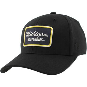 ZHATS Men's Standard NCAA Officially Licensed Fitted Hat ZH Patch Brick Black, Medium