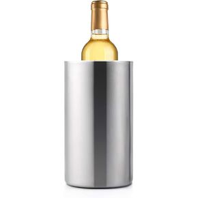 Jolitac Wine Chiller Bucket, Stainless Steel Double Wall Wine Cooler Bucket, Keeps Cold for Hours Wine Bottle Cooler Chiller Insulated Champagne Beer Ice Bucket (1 PC)