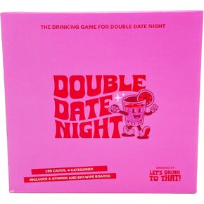 Funwares Let's Drink to That: Double Date Night من Island Dogs - لعبة الشرب للتمور المزدوجة - تتضمن 120 بطاقة، 4 فئات، دوار، لوح مسح جاف in Kuwait