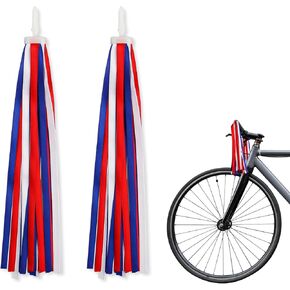 Patriotic Bike Streamers Labor Day Bike Handlebar Tassels Patriotic Bicycle Handlebar Streamer for Bicycle Decor