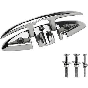 Folding Boat Cleats 5 inch 6 inch 316 Stainless Steel Flip up Dock Cleats Marine Grade Rope Cleat for Deck with Fasteners
