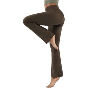 سراويل يوجا من HomyComy Bootcut للنساء ذات خصر عالٍ للتمارين الرياضية، سراويل يوجا للتحكم في البطن in Kuwait