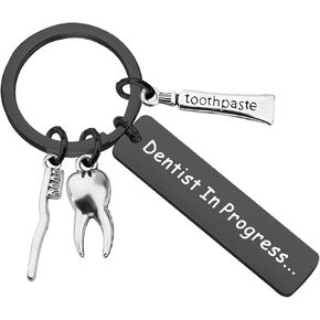 CENWA Future Dentist Gift Dental Hygienist Gift Dental Keychain Dentist In Progress Keychain Graduation Gift for DH Assistant