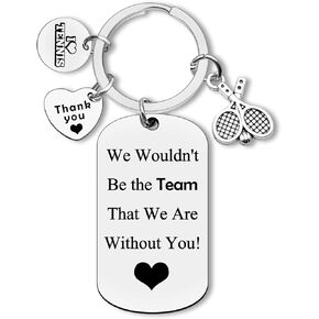 Dabihu Tennis Captain Gifts Keychain Tennis Coach Appreciation Gift Thank You Gifts Tennis Team Gifts Tennis Fans Tennis Lover Gifts Graduation Retirement Gifts for Women Men Coworker Employee Gift