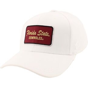 ZHATS Men's Standard NCAA Officially Licensed Fitted Hat ZH Patch Brick White, Medium