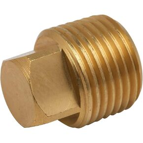Seachoice Garboard Drain Plug, Brass Plug, Fits 1/2 in Pipe