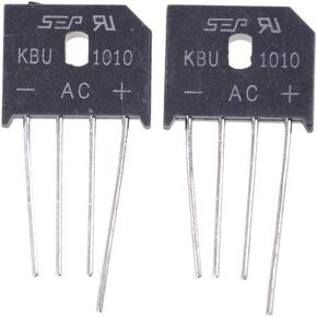 4PCS KBU1010 10A 1000V Single Phases Diode Bridge Rectifier