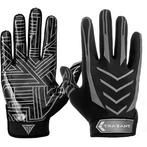 American Football Gloves, Adult & Youth Super Sticky Silicone Palm Football Receiver Gloves