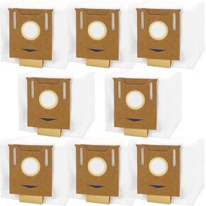 Vacuum Dust Bags Compatible with Ecovacs Deebot Ozmo T8, T8+, T8 AIVI, N8 Pro Plus, N8 Pro, DX93, DDX96 Vacuum Cleaner, for Yeedi K781+ Vacuum Bags, 2.5L Auto-Empty Station Garbage Collection, 8 Pack