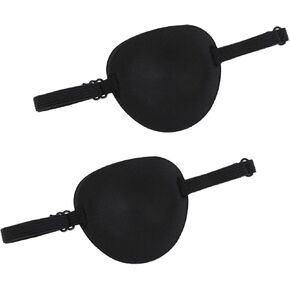 2 Pcs Eye Patches for Adults Adjustable Medical Eye Patch Amblyopia Lazy Patches Reusable One Eye Cover for Left or Right Eyes Halloween Christmas Cosplay Costume Adult