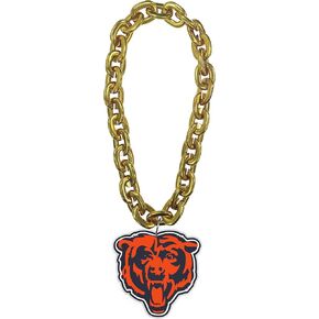 Aminco Chicago Bears NFL Bear Head Fan Chain, Gold