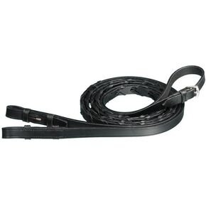 Silver Fox Extra Long Laced Reins Black