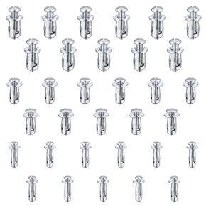 30 قطعة من مثبتات الأبواب المجوفة والمسامير المثبتات الجدارية المجوفة للجدران الجافة المثبتات المعدنية المجوفة لتثبيت تجويفات الأبواب المجوفة لصفائح حديد الأنابيب الفولاذية، 3 مقاسات M4 × 20، M6 × 25 وM8 × 30 in Kuwait