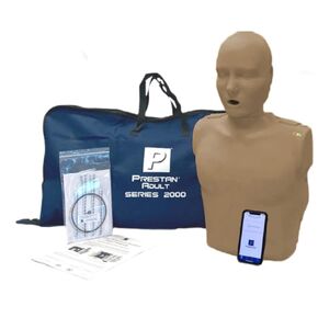 PRESTAN PP-AM-2000-1-DS Adult Series 2000 CPR Training Manikin with Advanced Feedback, Dark Skin
