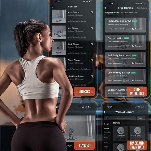 SQUATZ Apollo Board Mini: 150lb Resistance Smart Cable Machine, Functional Trainer for Full Body Workouts, Full Body Strength, Digital Home Gym Equipment with Free App includes Accessories in Saudi Arabia