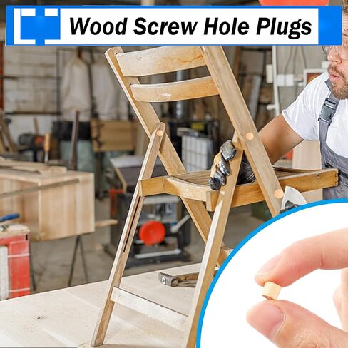 smseace 150Pcs 4-Sizes Wood Plugs 3/16" 5/16"，3/8"，1/2" Wooden Hole Plugs for Holes in Furniture/Table and Chair Legs/Cabinet Reserved Holes/Outdoor Equipment Wood Plugs Assortment Kit in Saudi Arabia
