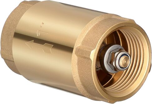 Hicarer 1" No-Lead Brass Check Valve for Well Pumps In-Line Spring Check Valve Female Thread Non Return One Way Prevent Backflow for Water Well Pump Pressure Tank Installation in Saudi Arabia