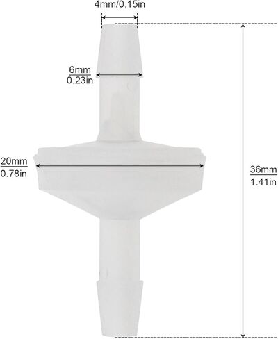 1/4 "صمامات فحص بلاستيكية 10 قطعة، PNXKTXO خرطوم بارب أحادي الاتجاه صمام عدم رجوع مضمن للوقود/الزيت in Kuwait