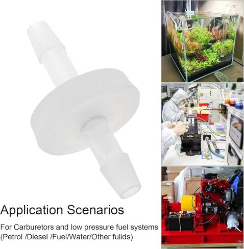 1/4 "صمامات فحص بلاستيكية 10 قطعة، PNXKTXO خرطوم بارب أحادي الاتجاه صمام عدم رجوع مضمن للوقود/الزيت in Kuwait