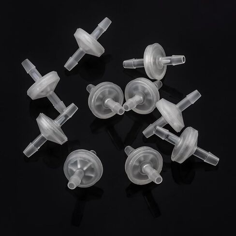 1/4 "صمامات فحص بلاستيكية 10 قطعة، PNXKTXO خرطوم بارب أحادي الاتجاه صمام عدم رجوع مضمن للوقود/الزيت in Kuwait