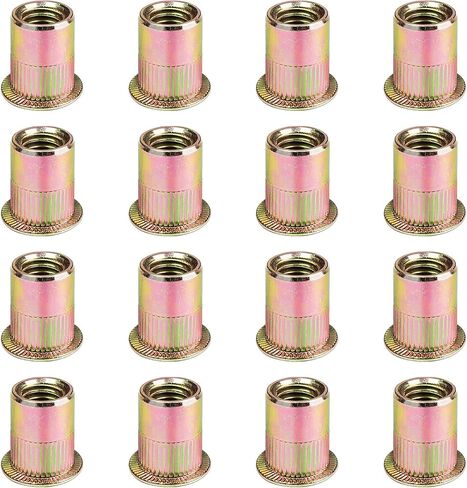 برشام المكسرات 3/8 ''-16UNC الخيوط إدراج الزنك مطلي الكربون الصلب شقة رئيس جوزة برْشام أداة (50 قطعة) in Kuwait