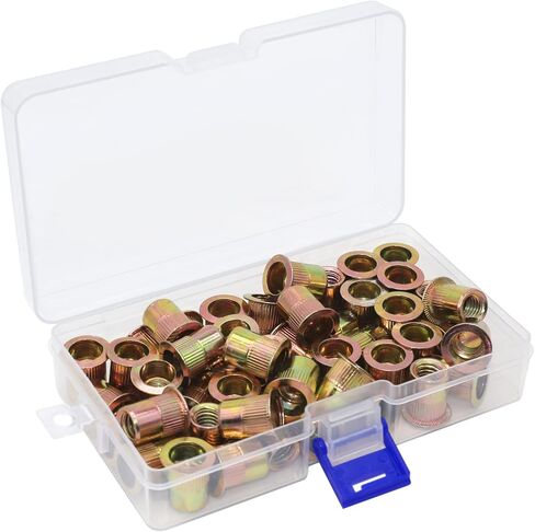 برشام المكسرات 3/8 ''-16UNC الخيوط إدراج الزنك مطلي الكربون الصلب شقة رئيس جوزة برْشام أداة (50 قطعة) in Kuwait